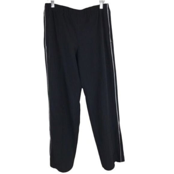Lucy Flex Track pants black with White stripe up sides w/ Pockets  Size small - Picture 1 of 8